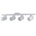 Trilho de 65cm com 04 Spots para 04 lâmpadas padrão E27 - Ideal para Sala, Quarto, Cozinha, Comércio - Bivolt 110v/220v - Branco