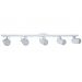 Trilho de 95cm com 05 Spots para 05 lâmpadas padrão E27 - Ideal para Sala, Quarto, Cozinha, Comércio - Bivolt 110v/220v - Branco