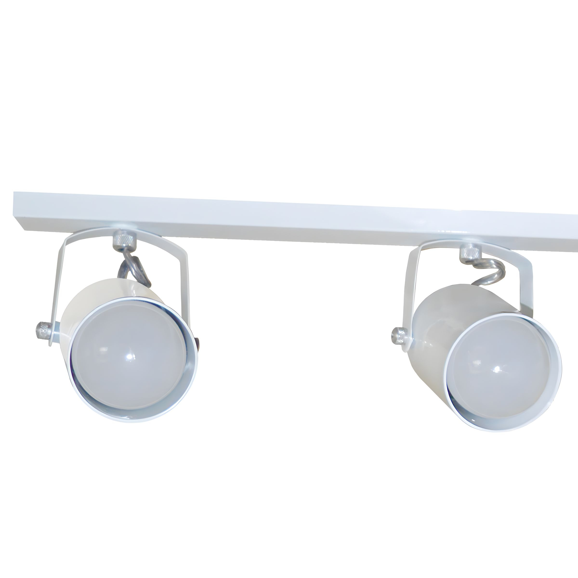 Trilho de 95cm com 05 Spots para 05 lâmpadas padrão E27 - Ideal para Sala, Quarto, Cozinha, Comércio - Bivolt 110v/220v - Branco