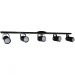 Trilho de 95cm com 05 Spots para 05 lâmpadas padrão E27 - Ideal para Sala, Quarto, Cozinha, Comércio - Bivolt 110v/220v - Preto
