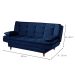 Sofá-Cama Casal 3 Lugares Dinorá Suede Azul