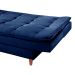 Sofá-Cama Casal 3 Lugares Dinorá Suede Azul