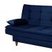 Sofá-Cama Casal 3 Lugares Dinorá Suede Azul