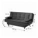 Sofá-Cama Casal 3 Lugares Dinorá Suede Azul