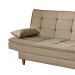 Sofá-Cama Casal 3 Lugares Dinorá Suede Bege
