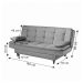 Sofá-Cama Casal 3 Lugares Dinorá Suede Bege
