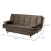 Sofá-Cama Casal 3 Lugares Dinorá Suede Capuccino