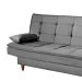 Sofá-Cama Casal 3 Lugares Dinorá Suede Cinza