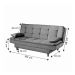 Sofá-Cama Casal 3 Lugares Dinorá Suede Cinza