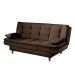 Sofá-Cama Casal 3 Lugares Dinorá Suede Marrom