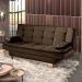 Sofá-Cama Casal 3 Lugares Dinorá Suede Marrom