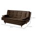 Sofá-Cama Casal 3 Lugares Dinorá Suede Marrom