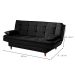 Sofá-Cama Casal 3 Lugares Dinorá Suede Preto