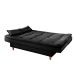 Sofá-Cama Casal 3 Lugares Dinorá Suede Preto