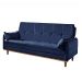 Sofá-Cama Casal 3 Lugares Tokio Suede Azul