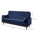 Sofá-Cama Casal 3 Lugares Tokio Suede Azul
