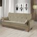 Sofá-Cama Casal 3 Lugares Tokio Suede Bege