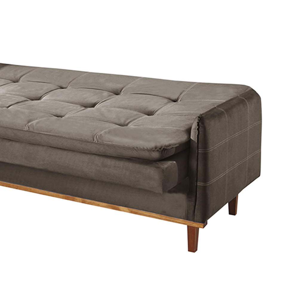 Sofá-Cama Casal 3 Lugares Tokio Suede Capuccino