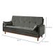 Sofá-Cama Casal 3 Lugares Tokio Suede Cinza