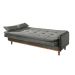 Sofá-Cama Casal 3 Lugares Tokio Suede Cinza