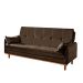 Sofá-Cama Casal 3 Lugares Tokio Suede Marrom