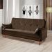 Sofá-Cama Casal 3 Lugares Tokio Suede Marrom
