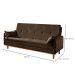Sofá-Cama Casal 3 Lugares Tokio Suede Marrom