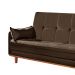 Sofá-Cama Casal 3 Lugares Tokio Suede Marrom