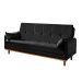 Sofá-Cama Casal 3 Lugares Tokio Suede Preto