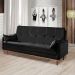 Sofá-Cama Casal 3 Lugares Tokio Suede Preto