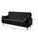 Sofá-Cama Casal 3 Lugares Tokio Suede Preto