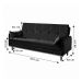 Sofá-Cama Casal 3 Lugares Tokio Suede Preto