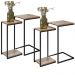 02 Conjuntos de Mesas Laterais Decorativas Industrial D01 Design Demolição - Lyam Decor