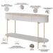 Aparador Beca e Mesa de Centro Giverny Orgânico Industrial D05 Bali Quartzo - Lyam Decor