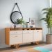 Aparador Buffet Bar Para Sala 02 Portas 02 Gavetas Valentim B01 Cinamomo Off White - Lyam Decor