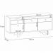 Aparador Buffet Bar Para Sala 02 Portas 02 Gavetas Valentim B01 Cinamomo Off White - Lyam Decor