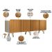 Aparador Buffet Bar Para Sala 04 Portas 220 cm Santiago B01 Off White Cinamomo - Lyam
