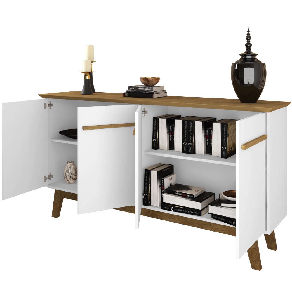 Aparador Buffet Decorativo Magno B02 Cinamomo Branco - Lyam Decor