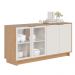 Aparador Buffet Para Sala de Jantar 04 Portas Áustria C04 Freijó Off White - Lyam Decor