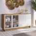 Aparador Buffet Para Sala de Jantar 04 Portas Áustria C04 Freijó Off White - Lyam Decor
