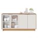 Aparador Buffet Para Sala de Jantar 04 Portas Áustria C04 Freijó Off White - Lyam Decor