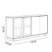 Aparador Buffet Para Sala de Jantar 04 Portas Áustria C04 Freijó Off White - Lyam Decor