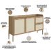 Aparador Buffet Para Sala de Jantar 139cm Pés Madeira Moss A03 Hanover Roble - Lyam Decor