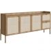 Aparador Buffet Para Sala de Jantar 183cm Pés Madeira Moss A03 Hanover Roble - Lyam Decor