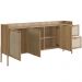 Aparador Buffet Para Sala de Jantar 183cm Pés Madeira Moss A03 Hanover Roble - Lyam Decor