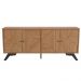 Aparador Buffet Sala De Estar Mosaico 04 Portas Messina 180cm D03 Freijó Preto Fosco - Lyam Decor