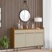 Aparador Buffet Sala de Jantar Moscou com Espelho Adnet 54 cm B02 Off White - Lyam Decor