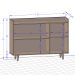 Aparador Buffet Sala de Jantar Moscou com Espelho Adnet 54 cm B02 Off White - Lyam Decor