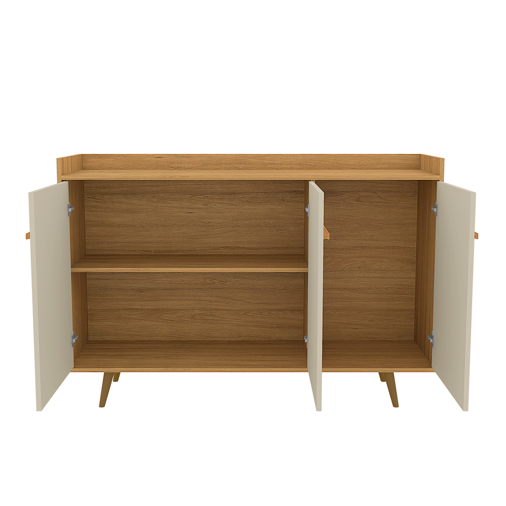 Aparador Buffet Sala de Jantar Retrô Moscou B02 Cinamomo Off White - Lyam Decor