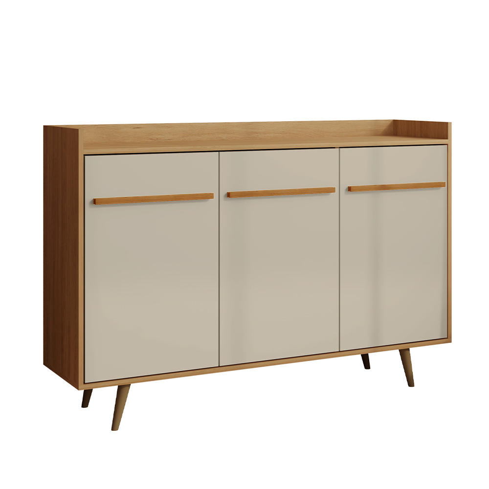 Aparador Buffet Sala de Jantar Retrô Moscou B02 Cinamomo Off White - Lyam Decor